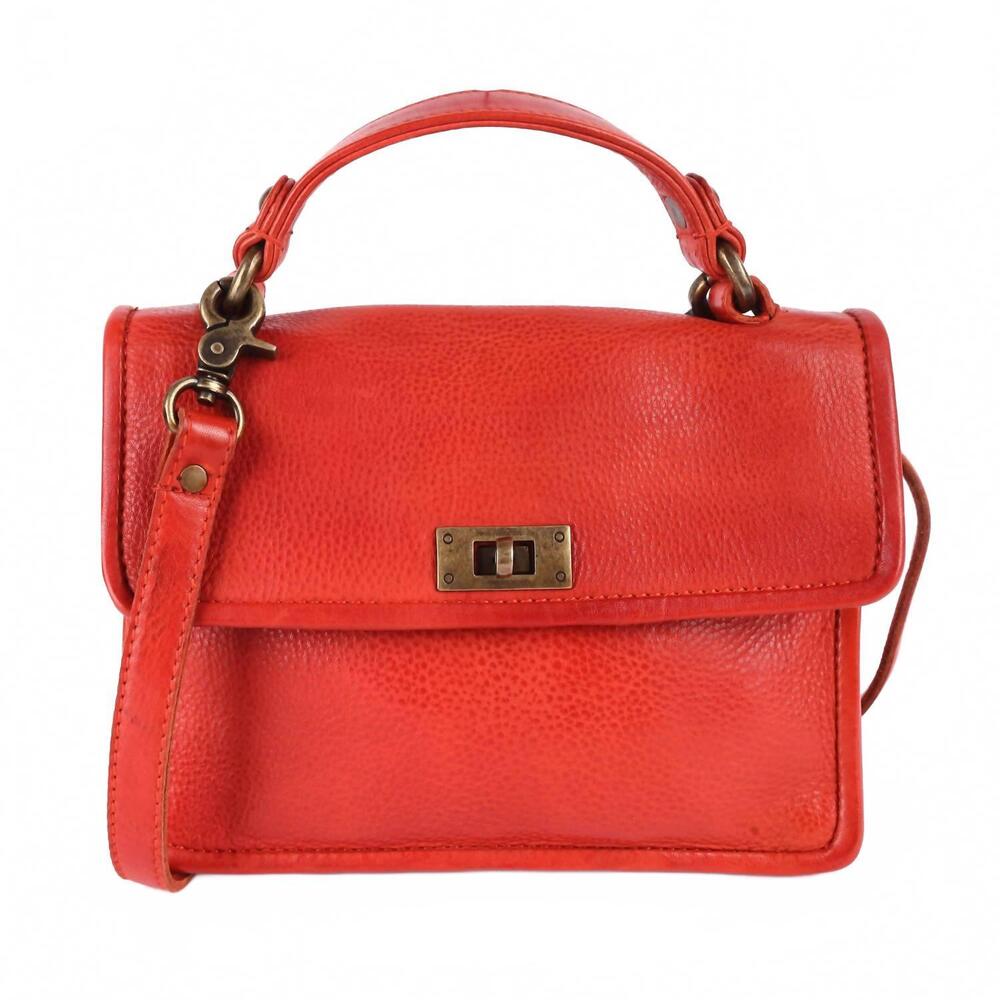 NEW LATICO women's arlo handcrafted leather crossbody bags in poppy